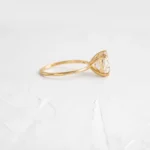 14k Solid Gold Cushion Cut Lab-Grown Diamond Engagement Ring - Image 5