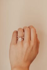 14k Solid Gold Oval Lab-Grown Diamond Ring - Image 3