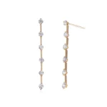 14K Gold Brilliant Cut Natural Diamond Drop Earrings