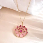 14K Solid Gold Ruby Diamond Charm - Image 4