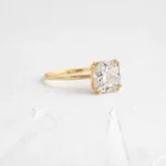 14k Solid Gold Cushion Cut Lab-Grown Diamond Engagement Ring - Image 4