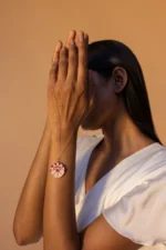 14K Solid Gold Ruby Diamond Charm - Image 2