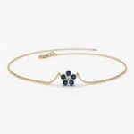 18k Solid Gold Flower Bracelet