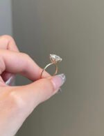 3.5 Carat Round Brilliant Diamond Moissanite Engagement Ring 18karat Gold - Image 3