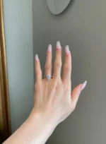 2 Carat Brilliant Round Moissanite Diamond Engagement Ring - Image 3