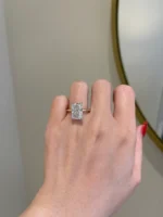 5 Carat Crushed Ice Radiant Cut Engagement Ring