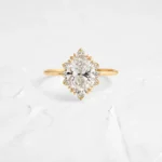 14k Solid Gold Oval Cut Lab-Grown Diamond Ring