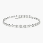 14K Gold Bezel Setting Moissanite Diamond Tennis Bracelet - Image 3