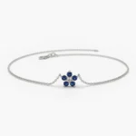 18k Solid Gold Flower Bracelet - Image 5