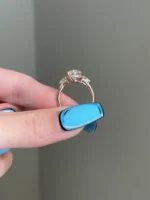 3.5 Carat Brilliant Oval Cut Moissanite Engagement Ring - Image 5