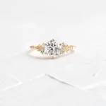 14k Solid Gold Round Cut Lab-Grown Diamond Engagement Ring - Image 10