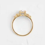 14k Solid Gold  Lab-Grown Diamond Ring | 0.6ct Rose Cut Diamond Ring - Image 6