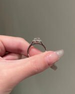 14K Solid Gold 1 Carat Moissanite Engagement Ring - Image 4