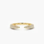 14k Natural Diamond Claw Ring