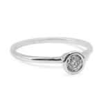 Single  Diamond Bezel  Ring - Image 2