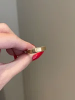 Moissanite 4.5mm Width Mens Wedding Band, Matt Men's Wedding Band