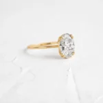 14k Solid Gold Oval Cut Lab-Grown Diamond Engagement Ring - Image 8