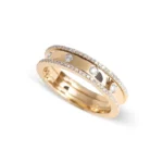 Madison 14 Karat Gold Wedding Band With Natural Diamonds - Image 2