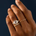 14k Solid Gold Oval Cut Lab-Grown Diamond Engagement Ring - Image 3