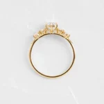 14k Solid Gold Round Cut Lab-Grown Diamond Engagment Ring - Image 8