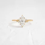 14k Solid Gold Marquise Cut Lab-Grown Diamond Engagement Ring