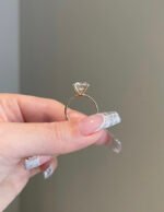 3.5 Carat Round Brilliant Diamond Moissanite Engagement Ring 18karat Gold - Image 4