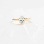 14k Solid Gold Oval Cut Lab-Grown Diamond Engagement Ring