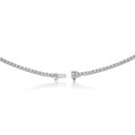 14K Gold 8 CT Moissanite Diamond Tennis Necklace - Image 2