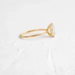 14k Solid Gold Moissanite Diamond Radiant Cut Engagement Ring - Image 3