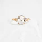 14k Gold 1.51ct. Rose Cut Oval Lab-Grown Diamond Engagement Ring