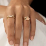 14k Solid Gold 1.16ct. Oval Cut Lab-grown Pink Diamond Engagement Ring - Image 5