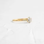 14k Solid Gold Round Cut Moissanite Diamond Engagement Ring - Image 6