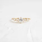 14k Solid Gold Round Cut Lab-Grown Diamond Engagment Ring - Image 6