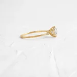 14k Solid Gold Round Cut Moissanite Diamond Engagement Ring - Image 5