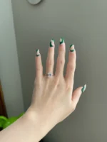 2 Carat Brilliant Emerald Cut Moissanite Hidden Halo Engagement Ring - Image 2