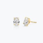 Oval Solitaire Studs , 1ct.  Moissanite Diamond Studs - Image 5