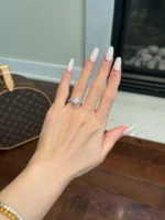 2 Carat Brilliant Round Moissanite Diamond Engagement Ring - Image 2