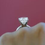 5ct cushion engagement ring, gold engagement ring, lab diamond - Image 4