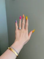 3 Carat Brilliant Round Moissanite Engagement Diamond Ring - Image 3