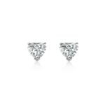 Heart Shape Moissanite Diamond Earring | Heart Moissanite Diamond Stud Earring | 1 Carat Earring