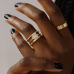 14k Solid Gold  Emerald Cut Lab-Grown Diamond Engagement Ring - Image 5