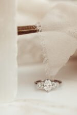 14k Solid Gold Oval Cut Moissanite Engagement Ring - Image 9