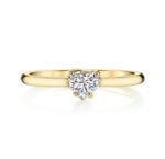 Solitaire Heart Cut Moissanite Engagement Ring 18karat Gold - Image 2