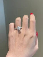 3ct Cushion Cut Moissanite Diamond Engagement Ring