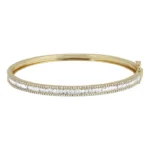Abby Baguette Diamond Bangle - Image 2
