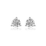 The Karat Store14K White Gold Lab-Created Diamond 3-Prong Martini Stud Earrings