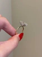 5 Carat Crushed Ice Radiant Cut Engagement Ring - Image 4