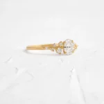 14k Solid Gold Oval Cut Diamond Ring - Image 4