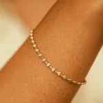 14K Gold Bezel Setting Moissanite Diamond Tennis Bracelet - Image 8