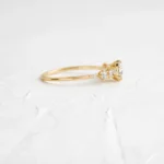 14k Solid Gold Round Cut Lab-Grown Diamond Engagment Ring - Image 7
